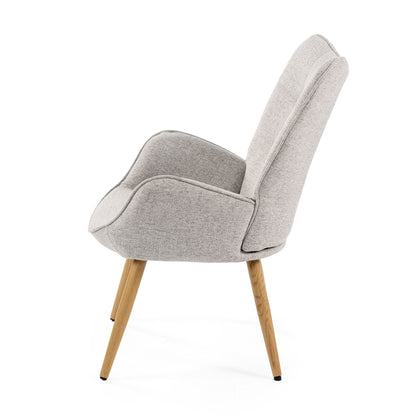 Fauteuil – Lounge Stoel – Sessel – Armstoel – Relaxstoel – Grijze Stof – Ergonomisch Design – 72x62x90,5 cm