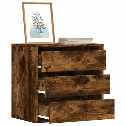 Modern Minimalist Solid Wood Storage Chest of Drawers with Lockable Mechanism - Dark Brown/ Smoke Oak Finish, 4-Drawer Heavy-Duty Floor Cabinet with Spacious Top, Easy Assembly for Bedroom, Living Room & Home Office Organizat