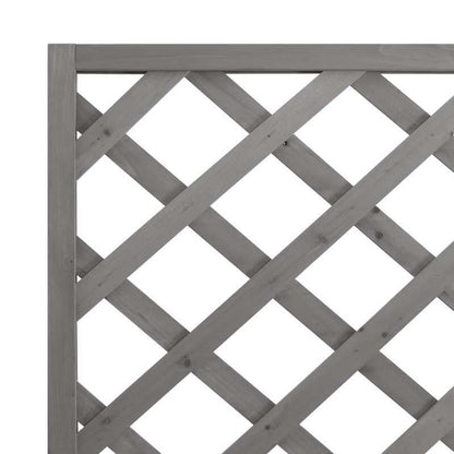 Bloemenstandaard – Plantenrek – Bloemenrek – Plantentafel – Plantenhouder – Grijs Raster – Duurzaam Vurenhout – Weerbestendig