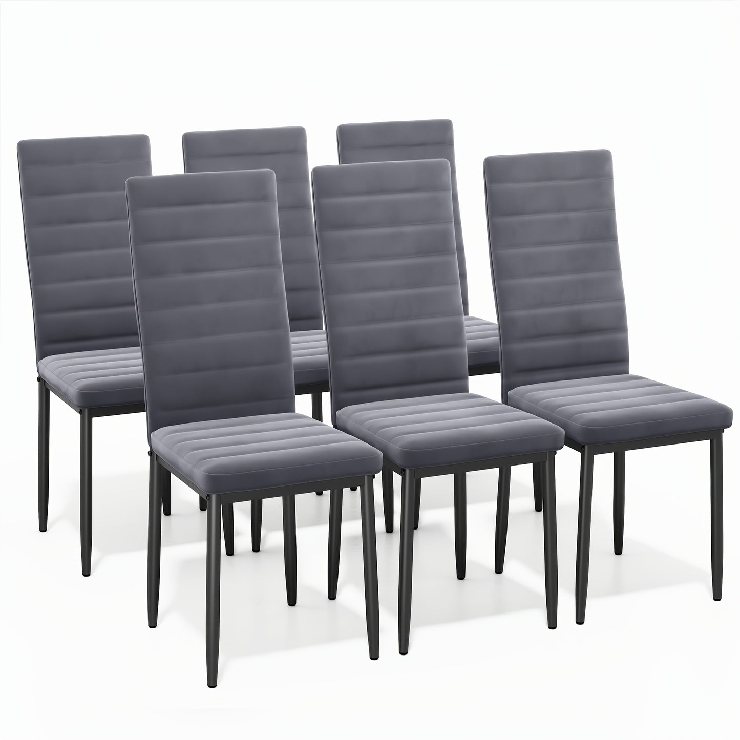 Eetkamerstoelen – Stoelen – Kuipstoelen – Dining Chairs – Meubels – Set Van 6 – Luxe Velvet Bekleding – Stevige Massieve Rugleuning