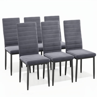 Eetkamerstoelen – Stoelen – Kuipstoelen – Dining Chairs – Meubels – Set Van 6 – Luxe Velvet Bekleding – Stevige Massieve Rugleuning