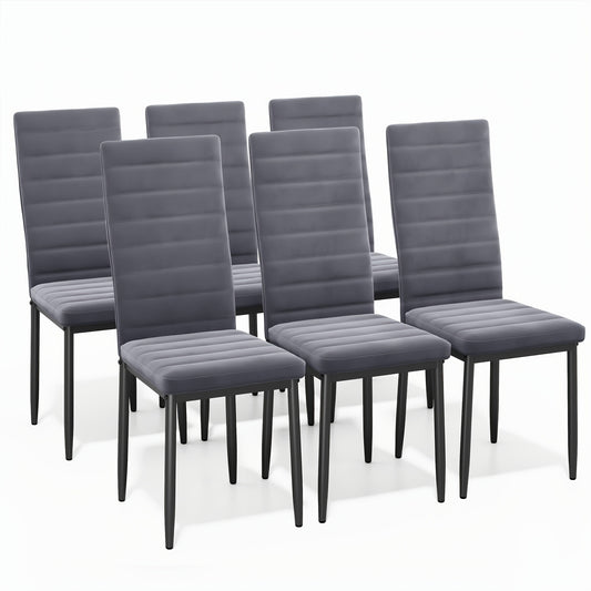 Eetkamerstoelen – Stoelen – Kuipstoelen – Dining Chairs – Meubels – Set Van 6 – Luxe Velvet Bekleding – Stevige Massieve Rugleuning