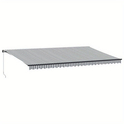 Zonnescherm – Zonwering – Terrasoverkapping – Buitenluifel – Uitvalscherm – Handmatig Inklapbaar – Metaal Frame – 600x300 cm – Antraciet