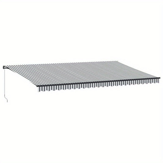 Zonnescherm – Zonwering – Terrasoverkapping – Buitenluifel – Uitvalscherm – Handmatig Inklapbaar – Metaal Frame – 600x300 cm – Antraciet