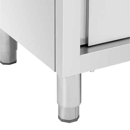 Keukenkast – Opbergkast – Buffetkast – Stellingkast – Keukenmeubel – RVS Schuifdeuren – 120x50x180 cm – 200 kg Draagvermogen