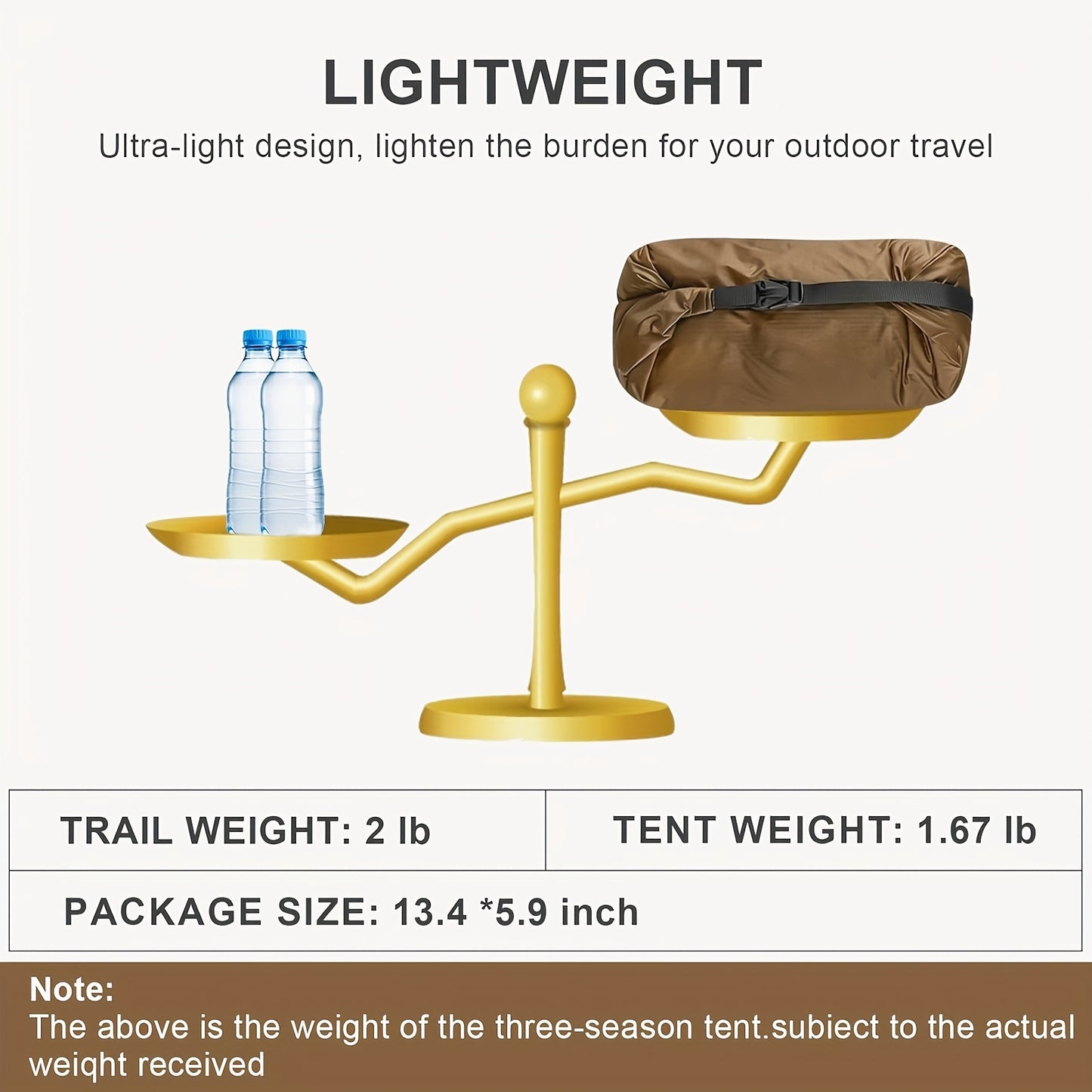Tent – Kampeertent – Backpacktent – Solo Tent – Lichtgewicht Tent – Ultralicht 1 kg – Ruim Zeshoekig Grondvlak