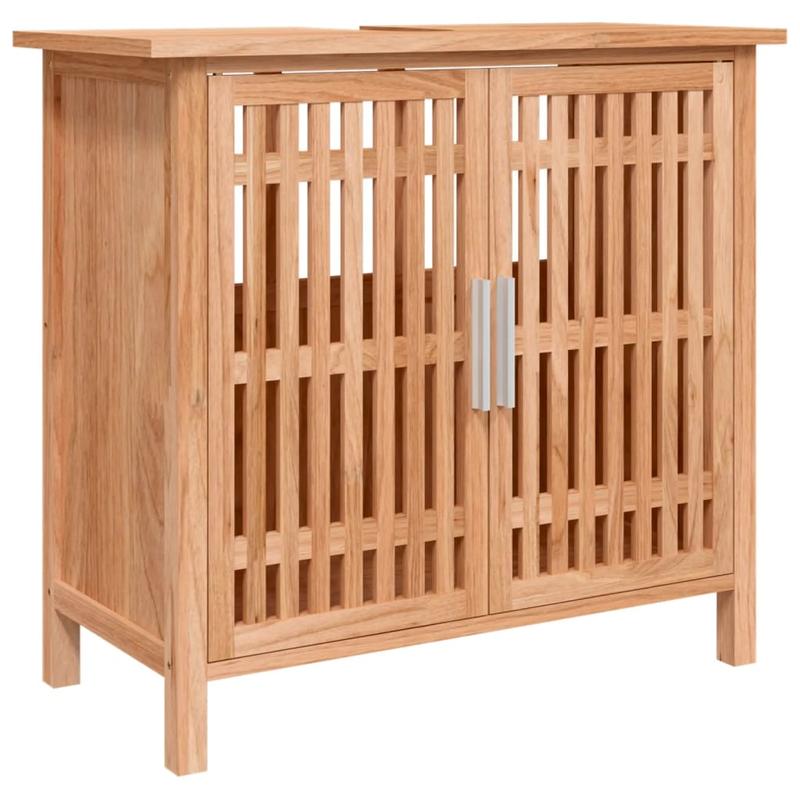 Badkamermeubel – Wastafelmeubel – Wastafelonderkast – Badmeubel – Wasbakmeubel – Compact 66x29x61,5 cm – MDF Met Walnoot Houtnerf