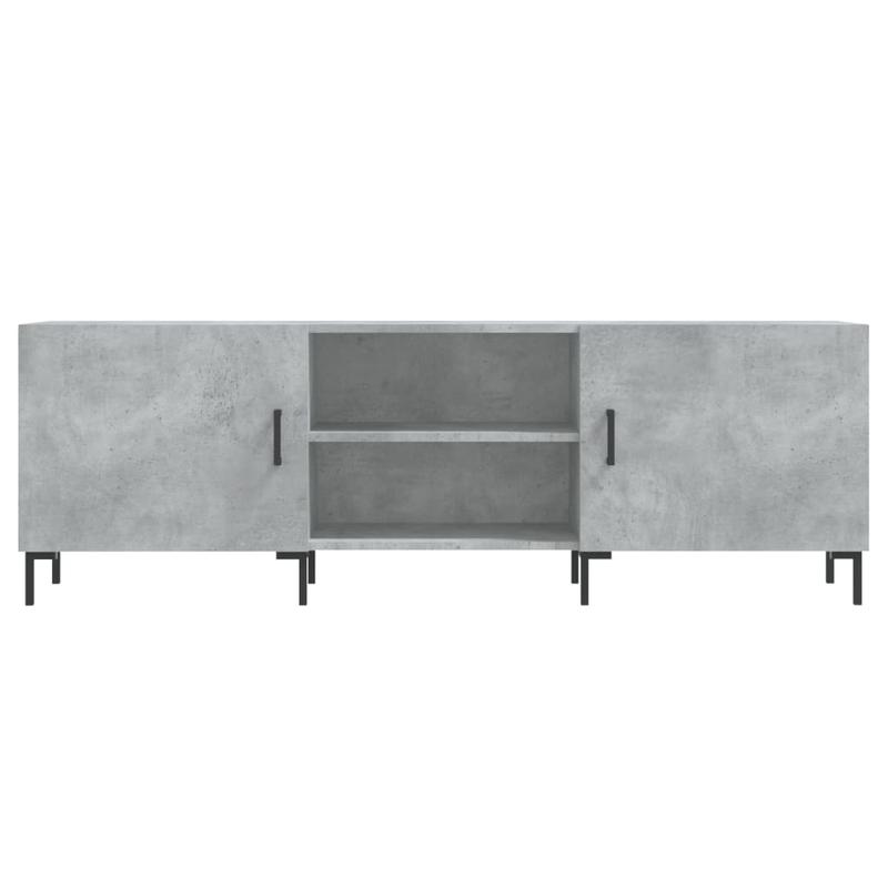 TV-meubel – Tv-kast – Tv-dressoir – Mediameubel – Tv-stand – Betongrijs – Ruimtebesparend Ontwerp – Hout en IJzer