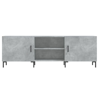 TV-meubel – Tv-kast – Tv-dressoir – Mediameubel – Tv-stand – Betongrijs – Ruimtebesparend Ontwerp – Hout en IJzer