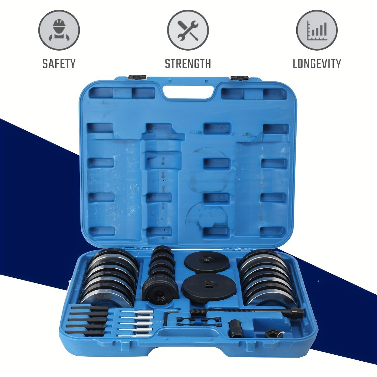 Wiellager Toolset – Wielager Gereedschap – Wiellager Reparatieset – Wielager Verwijderaar – Wielnaaf Montage Set – Geschikt Voor VAG 62-85 Mm – Hoogwaardig Metaal