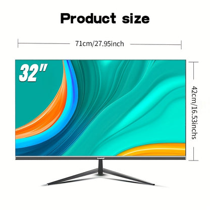 32-inch 4K Monitor – UHD Computerscherm – Frameloos Scherm – IPS Scherm – VESA Monitor – 60Hz Verversingssnelheid – Direct Facing Design