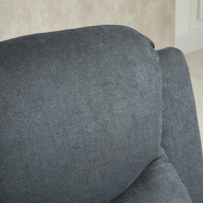 Relaxfauteuil – Relaxstoel – Kantelbare Stoel – Zitfauteuil – Donkergrijs Linnen Look – Kantelfunctie tot 150° – Compact Formaat