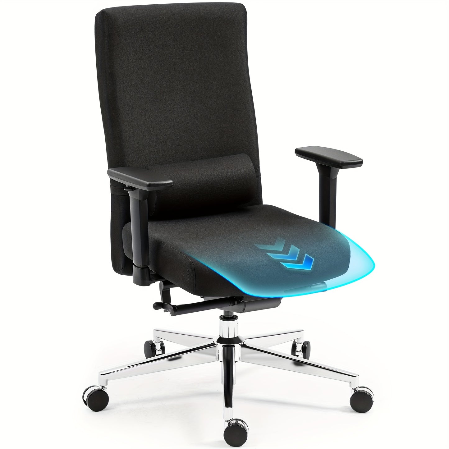 PU Bureaustoel – Computerstoel – Gamestoel – Werkstoelen – Draaistoel – Ergonomisch Recliner – Grote Hoge Rugleuning – Met Voetensteun – Wit