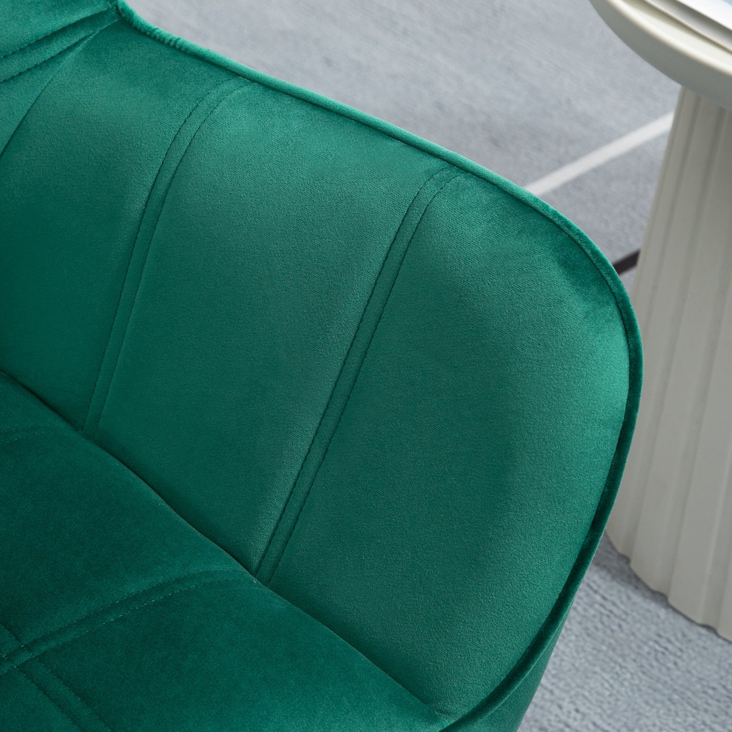 Fauteuil – Relaxfauteuil – Loungefauteuil – Leunstoel – Scandinavische Fauteuil – Fluweelachtige Bekleding – Verhoogde Rubberhouten Poten – Compact 64x62x72,5 cm