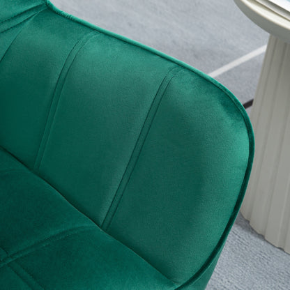 Fauteuil – Relaxfauteuil – Loungefauteuil – Leunstoel – Scandinavische Fauteuil – Fluweelachtige Bekleding – Verhoogde Rubberhouten Poten – Compact 64x62x72,5 cm