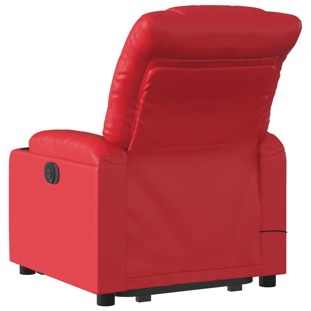 Elektrisch Verstelbare Sta-op Stoel – Sta Op Fauteuil – Opsta Stoel – Relaxstoel – Elektrische Relaxfauteuil – Vibratiemassage – Verstelbare Rugleuning – Rood