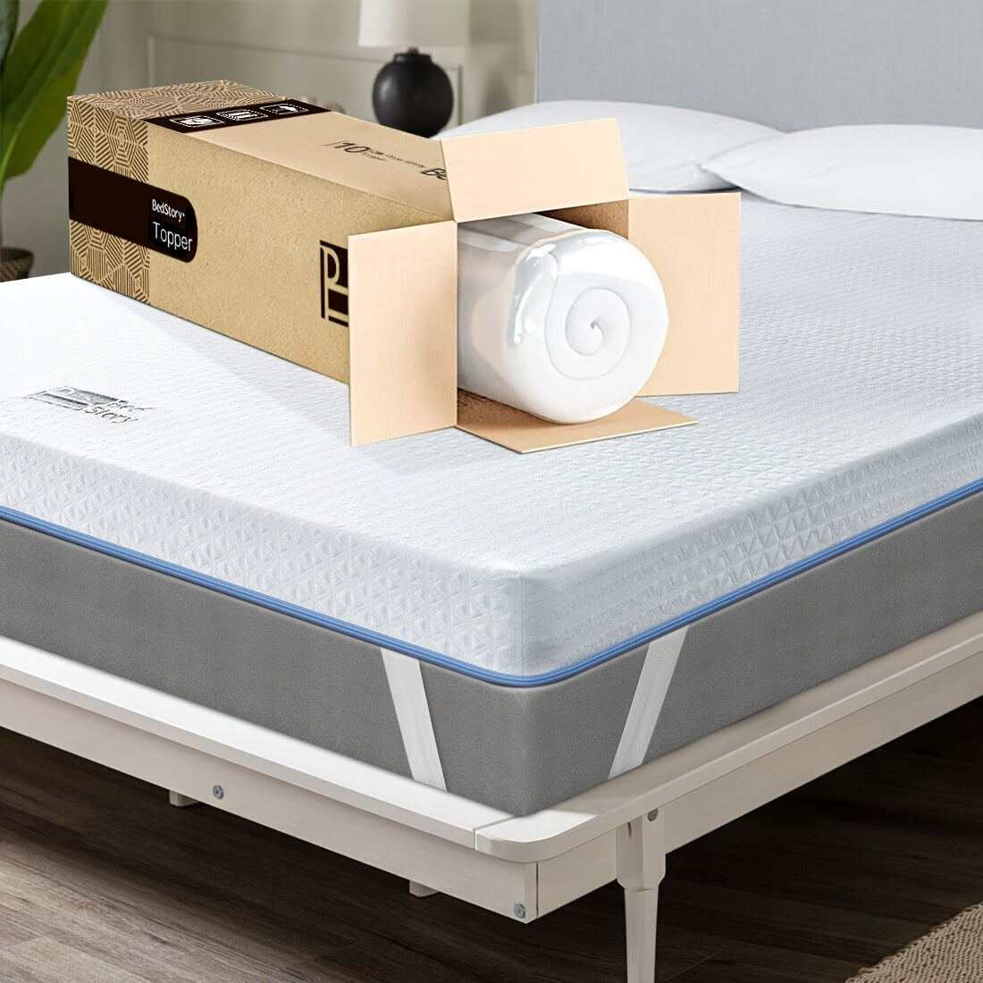 Matras Topper – Topmatras – Topdekmatras – Matrastopper – Topmatras 160x200 cm – 10 cm Dik – Dubbele Hardheid H2 & H3 – Wasbare Afritsbare Hoes