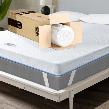 Matras Topper – Topmatras – Topdekmatras – Matrastopper – Topmatras 160x200 cm – 10 cm Dik – Dubbele Hardheid H2 & H3 – Wasbare Afritsbare Hoes