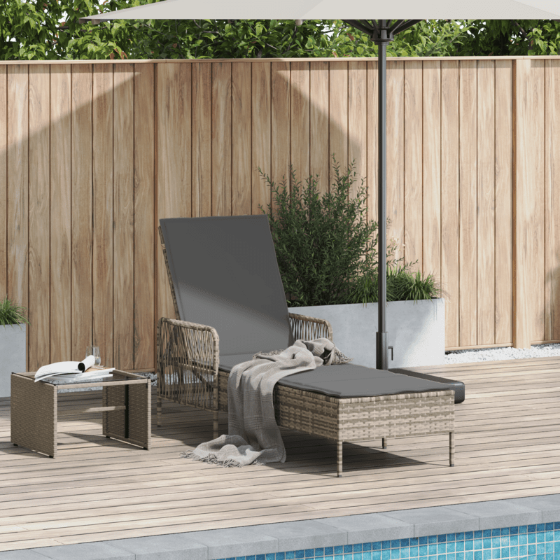 Inklapbaar Loungebed – Sunlounger – Ligstoel – Tuinstoel – Balkonstoel – Ergonomisch Design – Weerbestendig Rattan