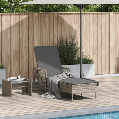 Inklapbaar Loungebed – Sunlounger – Ligstoel – Tuinstoel – Balkonstoel – Ergonomisch Design – Weerbestendig Rattan