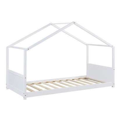 Huisbed - Kinderbed - Kinderbedje - Bedframe - Houten Bed - Kinderkamer – 120x200 cm – Duurzaam Vurenhout – Laag Ontwerp