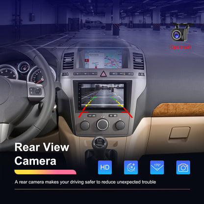 Android Autoradio – Multimedia Systeem – Touchscreen Navigatie – Bluetooth Audio – Draadloze CarPlay & Android Auto – 7 Inch Scherm – GPS Navigatie Met WiFi – Stuurwielbediening + Achteruitrijcamera & 2GB RAM 64GB ROM