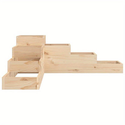 Plantenrek – Plantenladder – Plantenstandaard – Bloemenrek – Plantentrap – Massief Grenenhout – 106x104,5x36 cm – Stevig & Ruimtebesparend