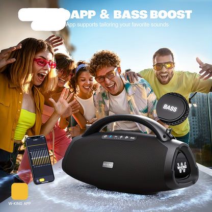 Draadloze Speaker – Bluetooth Speaker – Portable Speaker – Bluetooth Luidspreker – Outdoor Speaker – 250W Krachtig Geluid – EQ App Bediening – Zwart