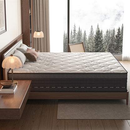 Matras – Pocketveringmatras – 7-Zones Matras – Hybrid Matras – Tweepersoonsmatras – Medium Stevig – 140x200 cm – Ademend & Ergonomisch