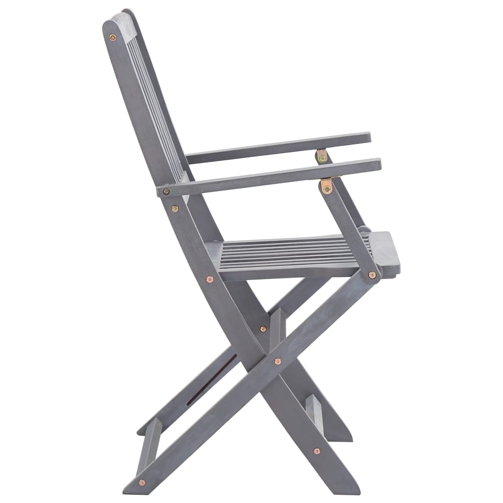 Vidaxl 5/7X Solid Acacia Wooden Garden Set Grey Terrace Set With/Without Armrest