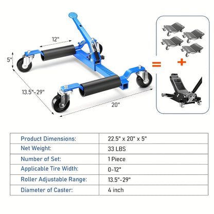 Car Tire Trailer – Autotrailer – Kayak Trailer – Bootentrailer – Aanhanger – 680.39 KG Capaciteit – Set Van 2 Trailer Jacks