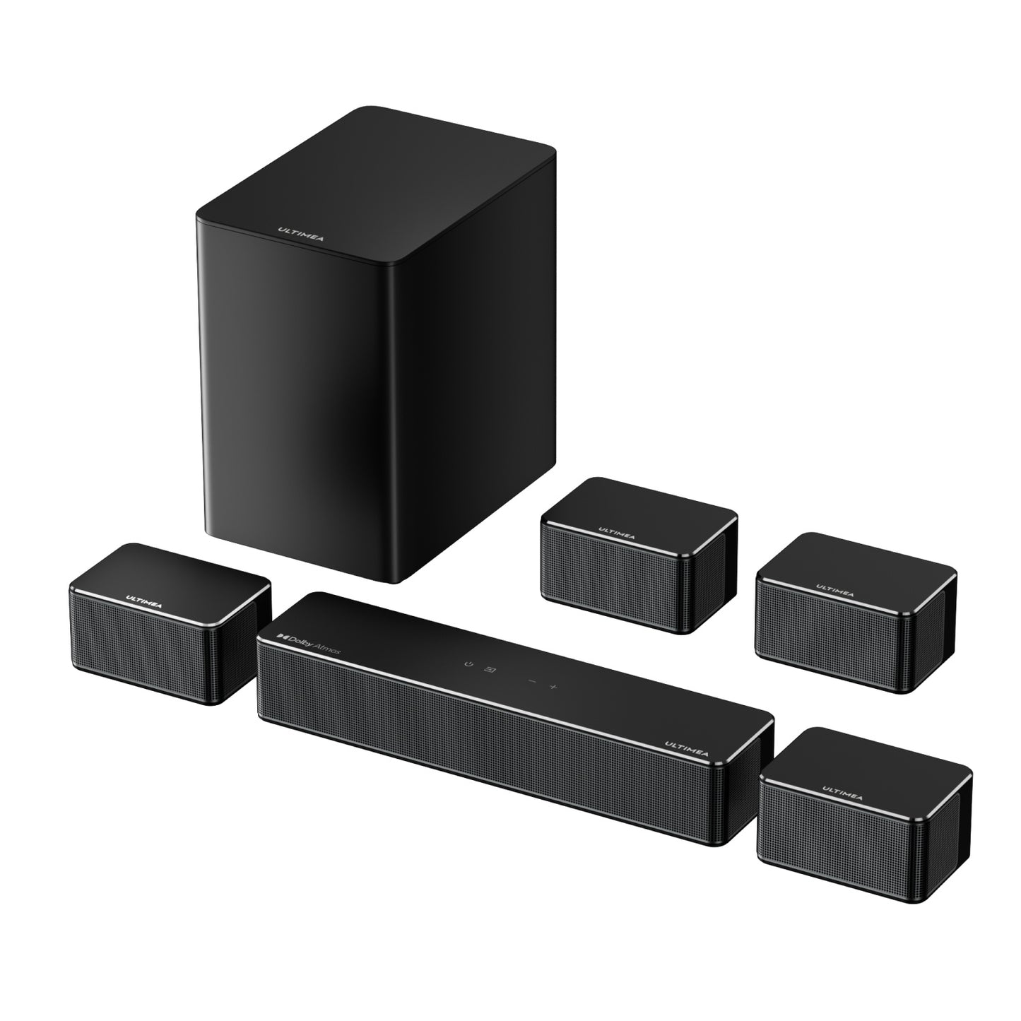 Home Cinema Set – Thuisbioscoop Systeem – Surround Geluidssysteem – Draadloos Speakersysteem – Soundbar Set – 7.1 Dolby Atmos – 6,5 Inch Draadloze Subwoofer – 460W Krachtig Geluid