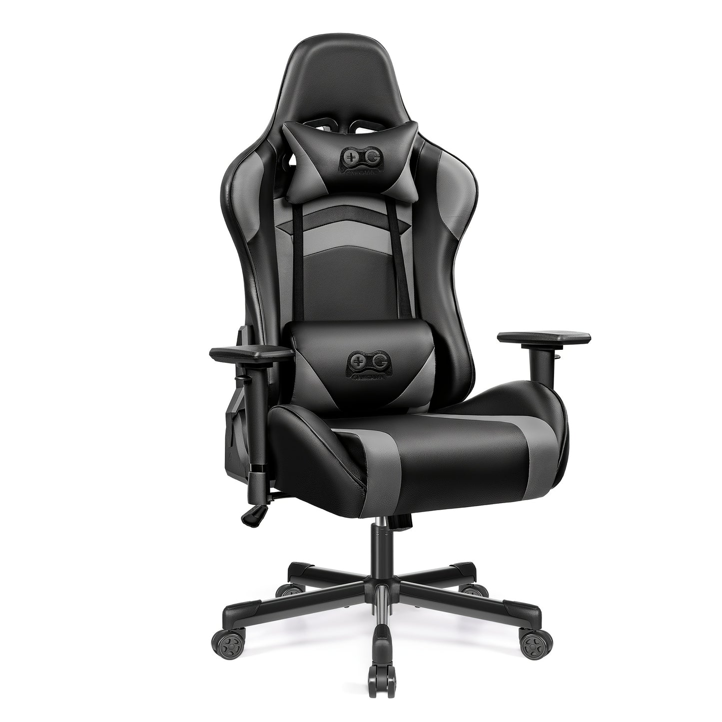 Gamestoel – Gaming Stoel – Game Stoel – Gaming Chair – Bureaustoel – Ergonomisch Ontwerp – Verstelbare Rugleuning & Hoogte – PU Leder – 360° Draaibaar – Met Lenden- & Hoofdsteun