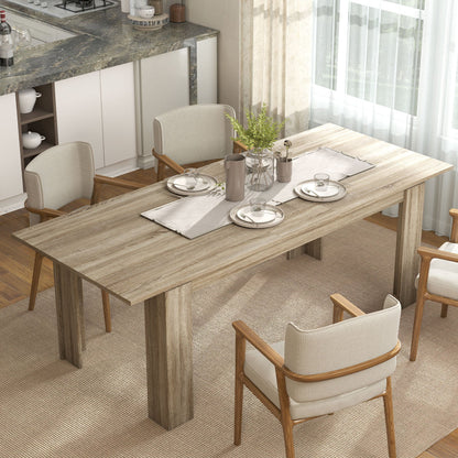 Uitschuifbare Eettafel – Eikenhouten Tafel – Eettafel Verlengbaar – Uitklapbare Tafel – Houten Eettafel – Van 180 Tot 260 cm – Geschikt Voor 6 Tot 10 Personen