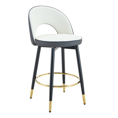 Barkruk – Barstoel – Barstoel Met Rugleuning – Keukenstoel – Barstoelen – 360° Draaibaar – Stevig Metalen Frame – Ruimtebesparend Design