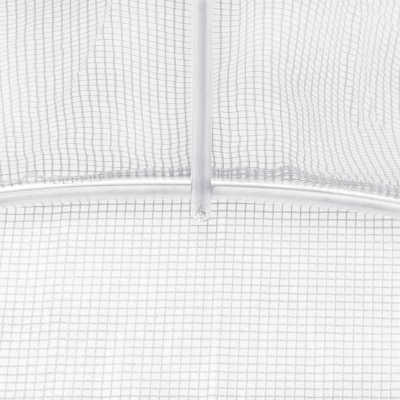 Tuinkas – Kweekkas – Broeikas – Kas – Wit Stalen Frame – 12 m² Oppervlak (4x3x2 m) – Stevig & Ruim