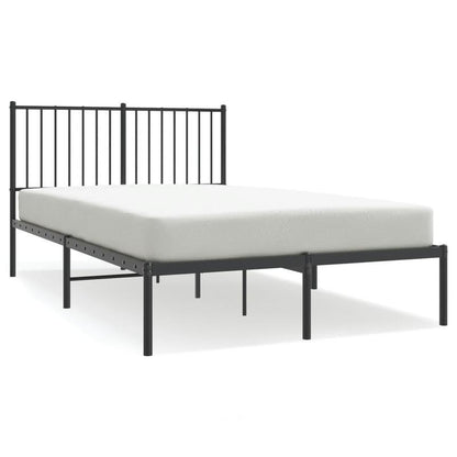 Giroletto con Testiera in Metallo Nero 120x190cm