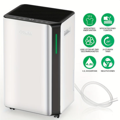 Luchtontvochtiger – Vochtvreter – Ontvochtiger – Vochtregulator – Aircoontvochtiger – 16 Liter Capaciteit – Stil & Energiezuinig – Wifi App Bediening – Digitaal Display – Wit – Slimme Vochtigheidsregeling – Continue Afvoer – Slaapstand