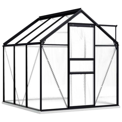 Kas – Kweekkas – Tuinkas – Plantenkas – Broeikas – Antraciet Aluminium Frame – Weerbestendig Met Stevige Fundering – Compact 3,61 m²