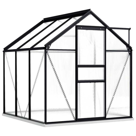 Kas – Kweekkas – Tuinkas – Plantenkas – Broeikas – Antraciet Aluminium Frame – Weerbestendig Met Stevige Fundering – Compact 3,61 m²