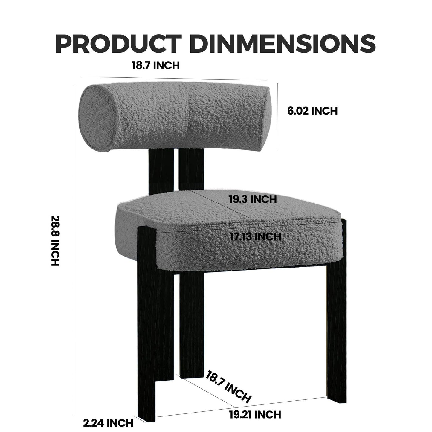1pc Modern Upholstered Dining Chair with Microfiber & Frame - Easy-Clean Kitchen or Living Room Chair, Manual Adjustment, Classic Style (Suitable for Dining Table,)