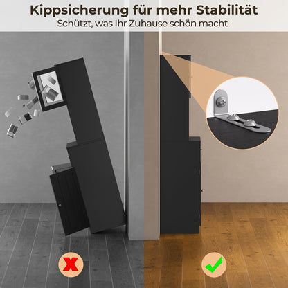 Bergkast – Opbergkast – Kast – Kledingkast – Dressoir – Witte kast – Grote capaciteit – Verstelbare planken – Stevig en duurzaam – Modern design