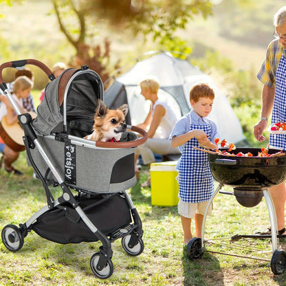 Hondenbuggy – Huisdierenwagen – Wandelwagen – Draagtas – Transportwagen – Aluminium Frame – Opvouwbaar Met Waterdichte Hoes