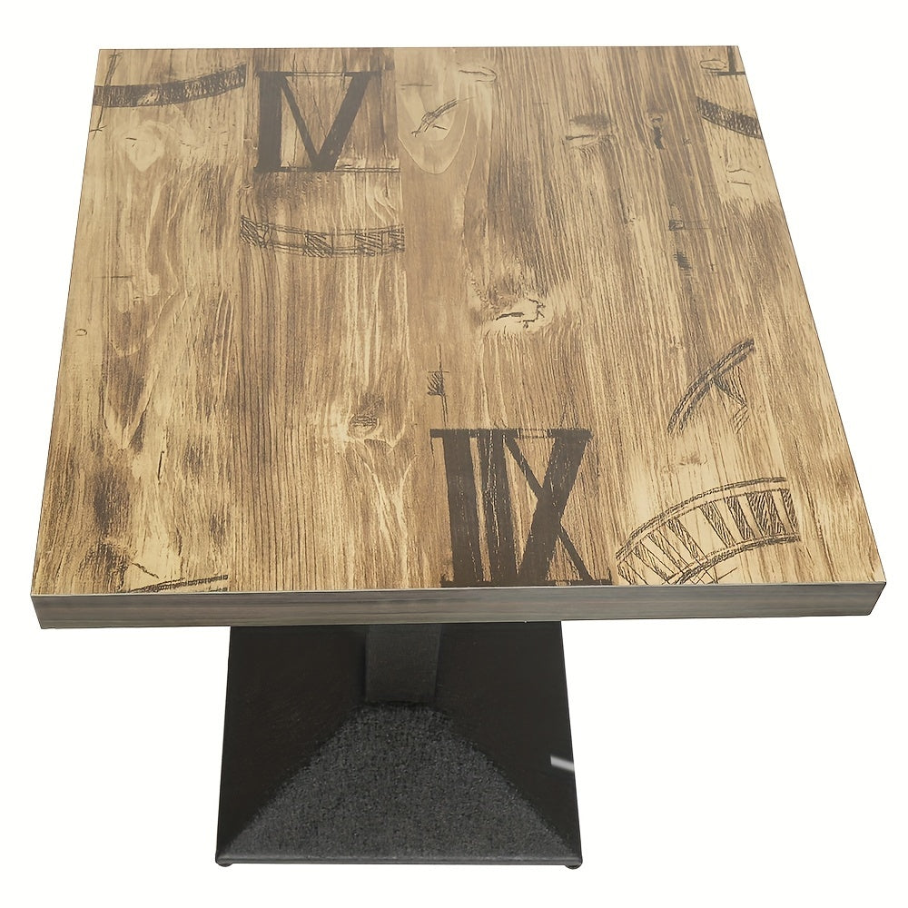 Industriële Eettafel – Bistrotafel – Keukentafel – Tafel Voor Kleine Ruimtes – Compacte Tafel – 60x60 cm – Onderstel Van Staal – Onderhoudsvriendelijk Blad