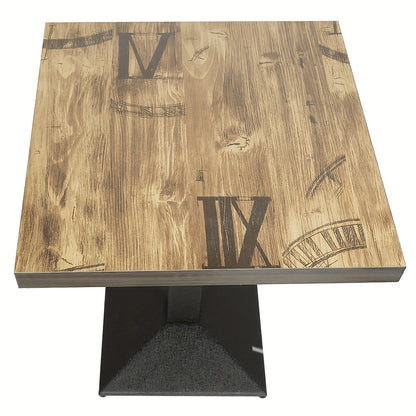 Industriële Eettafel – Bistrotafel – Keukentafel – Tafel Voor Kleine Ruimtes – Compacte Tafel – 60x60 cm – Onderstel Van Staal – Onderhoudsvriendelijk Blad