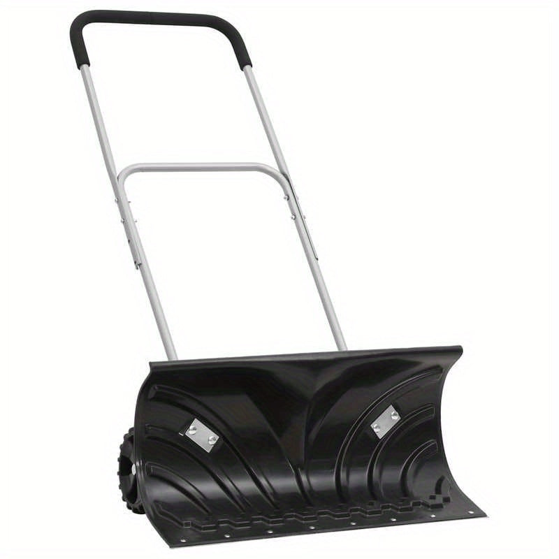Sneeuwschep – Sneeuwschuiver – Sneeuwruimer – Sneeuwschop – Zwart – Uitschuifbare Stalen Steel – Grote Polycarbonaat Schep 66 cm