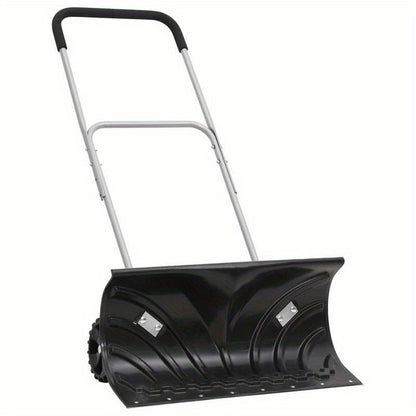 Sneeuwschep – Sneeuwschuiver – Sneeuwruimer – Sneeuwschop – Zwart – Uitschuifbare Stalen Steel – Grote Polycarbonaat Schep 66 cm