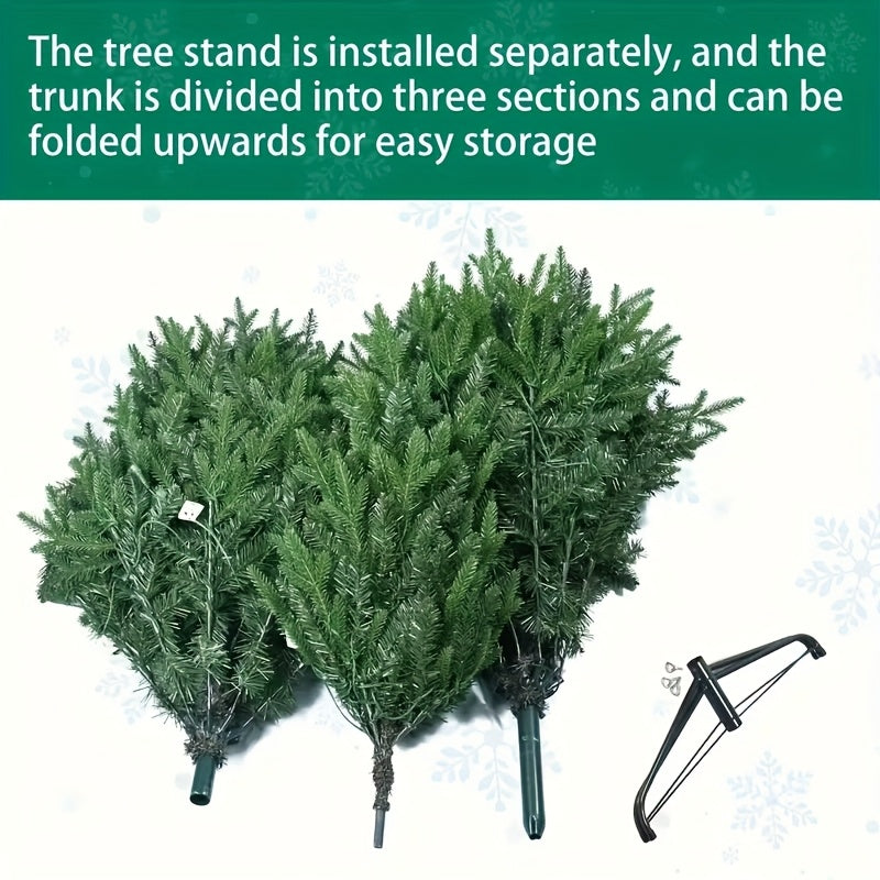 Artificial Christmas Tree Measuring 2.1 Meters, Perfect for Festive Centerpieces, Featuring a Large Snowflake Design, a White Articulated Spruce, And Easy-To-Assemble Decorations.