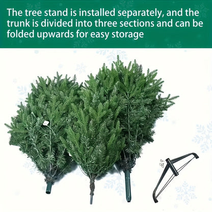 Artificial Christmas Tree Measuring 2.1 Meters, Perfect for Festive Centerpieces, Featuring a Large Snowflake Design, a White Articulated Spruce, And Easy-To-Assemble Decorations.