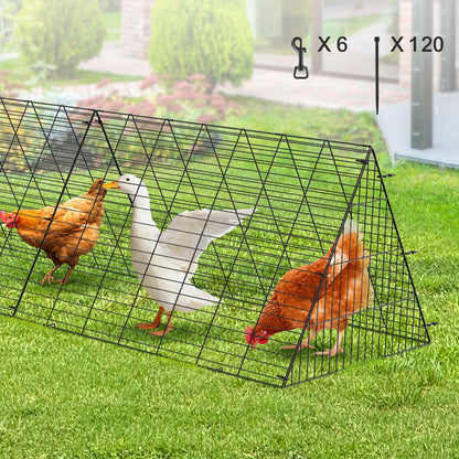 Kippenren – Dierenren – Kippenhok – Mobiele Ren – Buitenren – Grote Loopruimte 236x158 inch – Roestvrij Metalen Frame